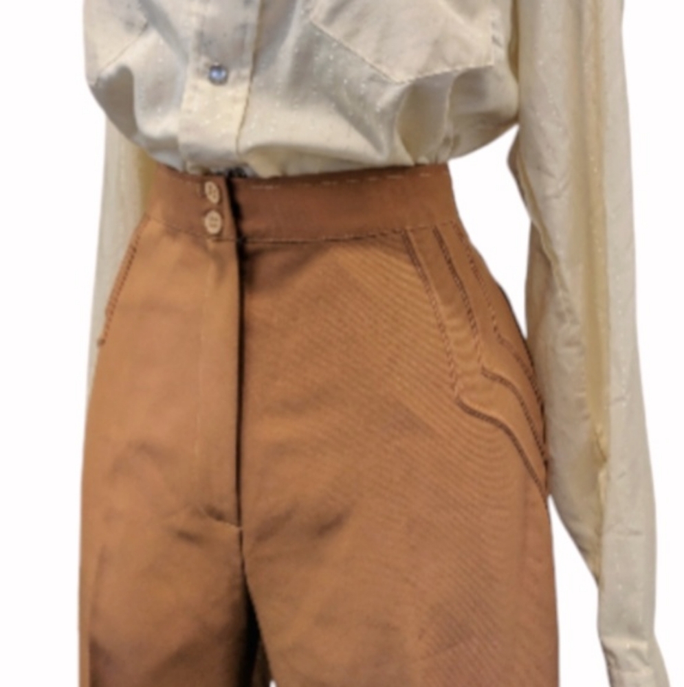 FINAL MARKDOWN Vintage 70s Western Flared Pants  Tall - Picture 4 of 7